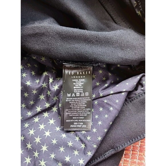 Ted Baker London Womens Jeans Sz 32 Black Braided Waist Belt Ankle Barrel Leg - Picture 4 of 6